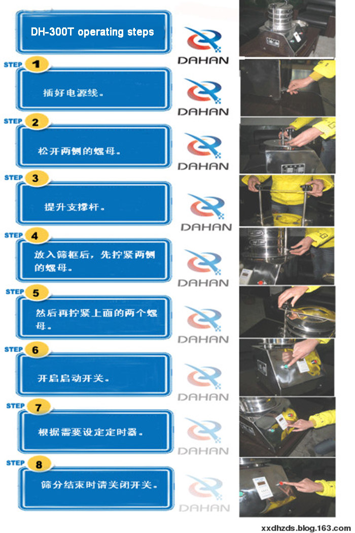 試驗(yàn)篩機(jī)的使用步驟